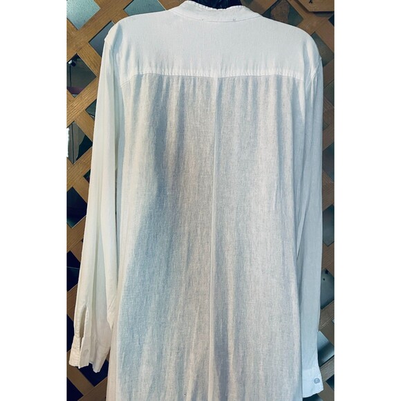 MIDNIGHT VELVET Embroidered Chloe Long Linen Blend Maxi Dress 18W - Picture 7 of 9